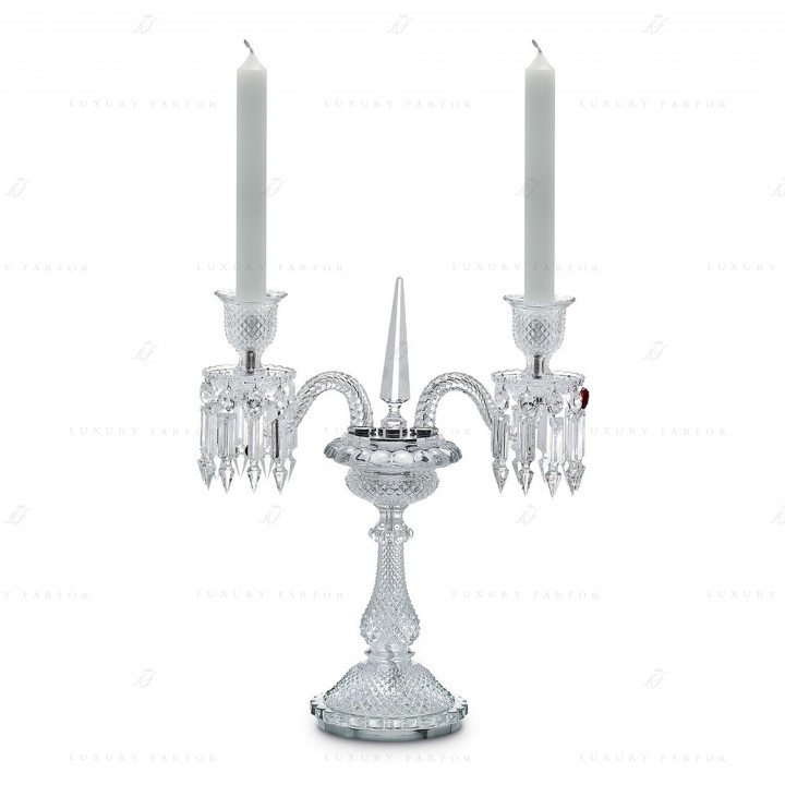 Канделябр на 2 свечи 46см коллекции Zenith бренда Baccarat