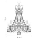 Люстра на 18 свечей (длинный) 137 x 102см коллекции Zenith Noir бренда Baccarat