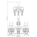 Люстра на 8 свечей (длинный) 111 x 69см коллекции Zenith Flou бренда Baccarat