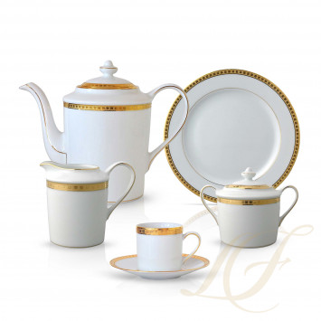 Кофейный сервиз на 6 персон коллекции Athena Or бренда Bernardaud