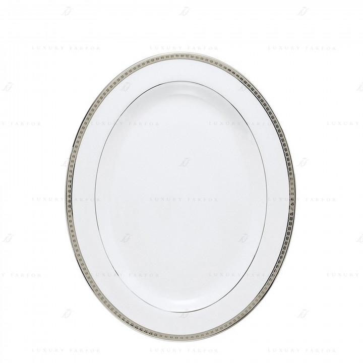 Блюдо овальное 38см коллекции Athena Platine бренда Bernardaud