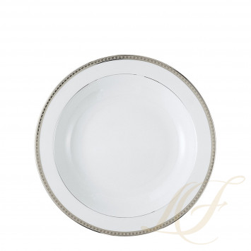 Тарелка глубокая 29см коллекции Athena Platine бренда Bernardaud