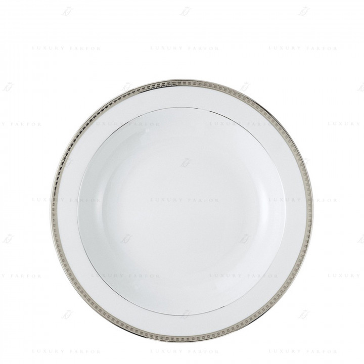 Тарелка глубокая 29см коллекции Athena Platine бренда Bernardaud