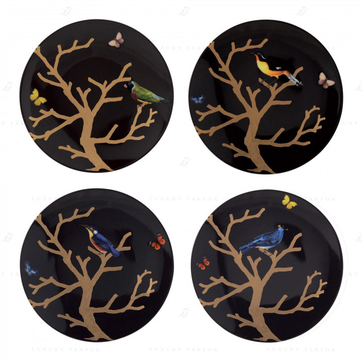 Тарелка закусочная 21см, 4шт. коллекции Aux Oiseaux 
