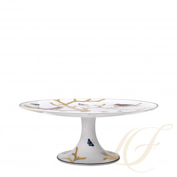 Тарелка тортовая на ножке 31см коллекции Aux Oiseaux бренда Bernardaud