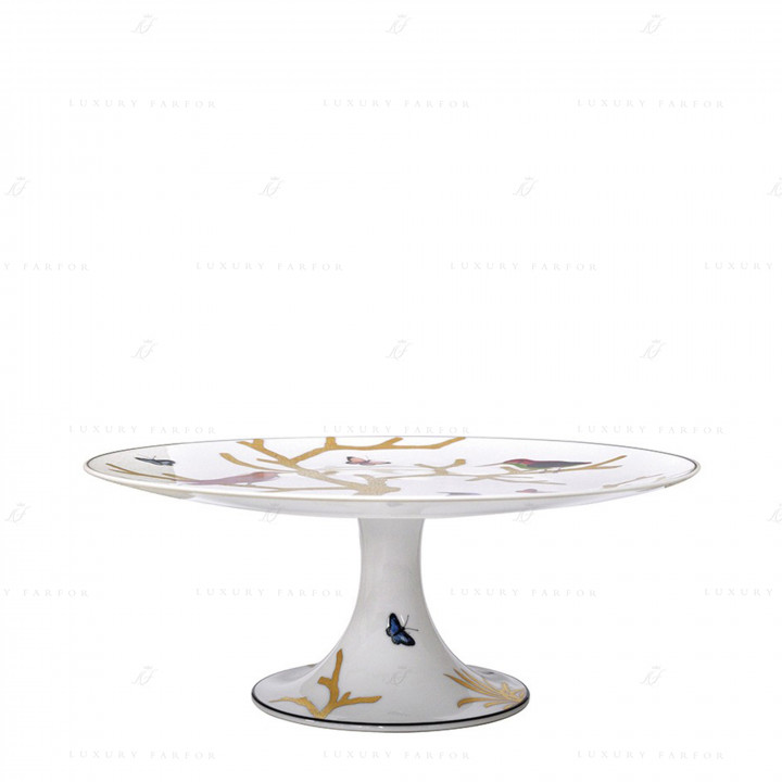 Тарелка тортовая на ножке 31см коллекции Aux Oiseaux бренда Bernardaud