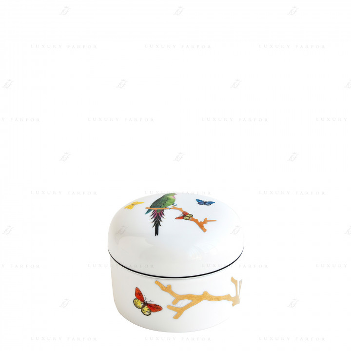 Шкатулка с крышкой 8,5см коллекции Aux Oiseaux бренда Bernardaud