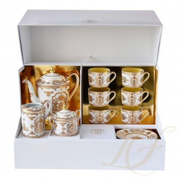 Чайный сервиз на 6 персон 15 предметов коллекции Aux Rois Or бренда Bernardaud