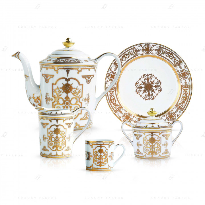 Кофейный сервиз на 6 персон коллекции Aux Rois Or бренда Bernardaud