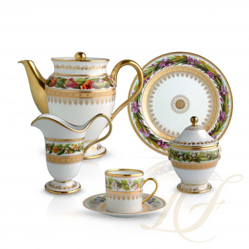 Кофейный сервиз на 6 персон коллекции Botanique бренда Bernardaud