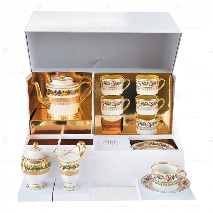 Чайный сервиз на 6 персон 15 предметов коллекции Botanique бренда Bernardaud