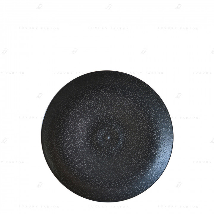 Тарелка закусочная 21см коллекции Bulle Sable Noir бренда Bernardaud