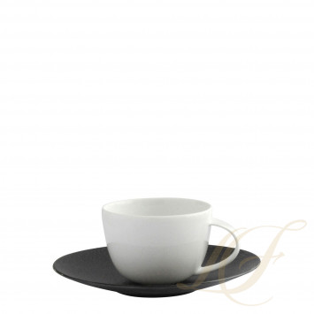 Чашка эспрессо с блюдцем 70мл коллекции Bulle Sable Noir бренда Bernardaud
