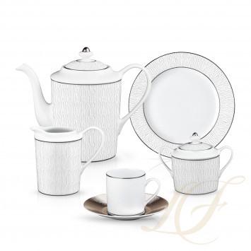 Кофейный сервиз на 6 персон коллекции Dune бренда Bernardaud