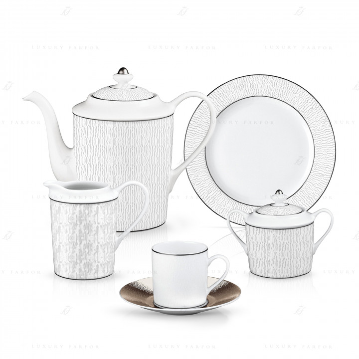 Кофейный сервиз на 6 персон коллекции Dune бренда Bernardaud