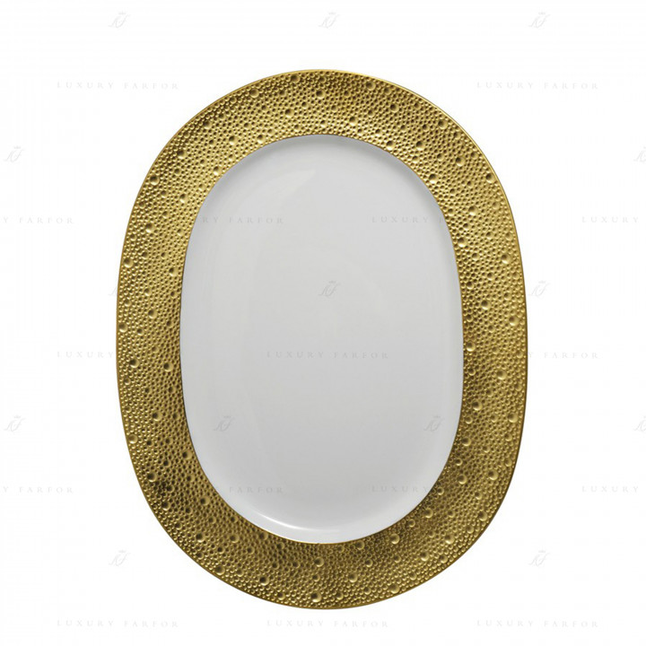 Блюдо овальное 43см коллекции Ecume Or бренда Bernardaud