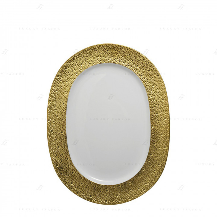 Блюдо овальное 30см коллекции Ecume Or бренда Bernardaud