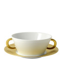 Чаша суповая с блюдцем 250мл коллекции Ecume Or бренда Bernardaud