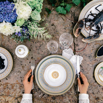 Столовый сервиз на 6 персон коллекции Elysee бренда Bernardaud