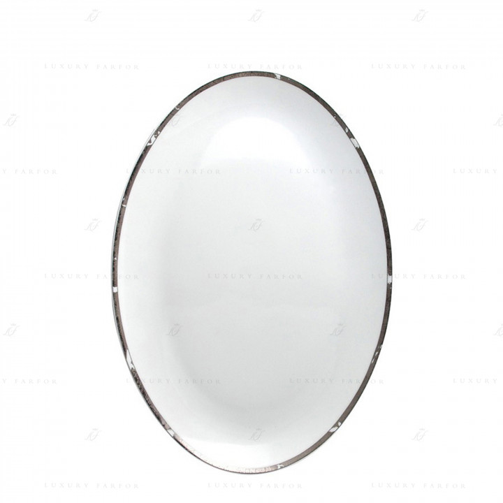 Блюдо овальное 38см коллекции Feuille D'Argent бренда Bernardaud