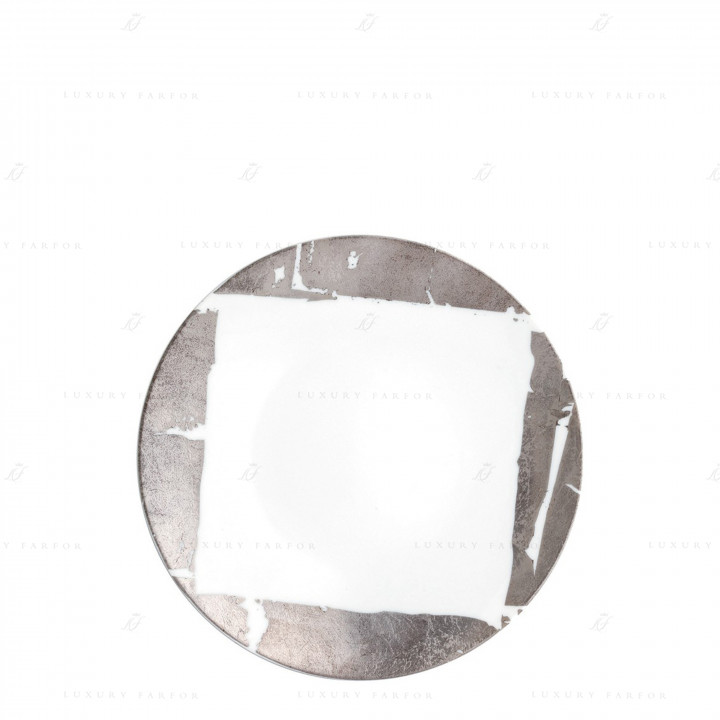 Тарелка закусочная 21см коллекции Feuille D'Argent бренда Bernardaud