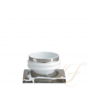 Чашка эспрессо с блюдцем 70мл коллекции Feuille D'Argent бренда Bernardaud