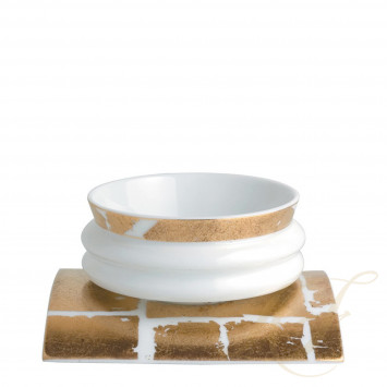 Чашка чайная с блюдцем 170мл коллекции Feuille D'Or бренда Bernardaud