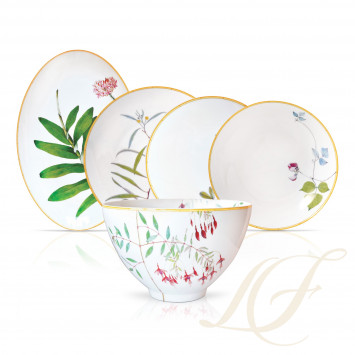 Столовый сервиз на 6 персон коллекции Jardin Indien бренда Bernardaud