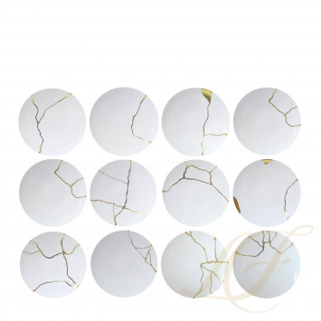 Тарелка главная 27см, 12шт. коллекции Kintsugi - Sarkis бренда Bernardaud