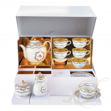 Сервиз чайный на 6 персон 15 предметов коллекции Le Gobelet du Roy бренда Bernardaud