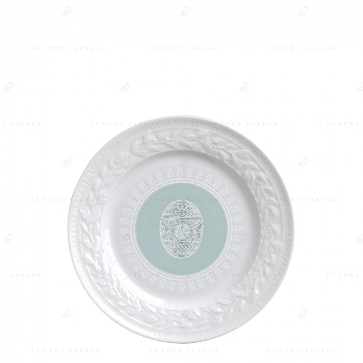 Тарелка закусочная 21см коллекции Louvre Paques Green бренда Bernardaud