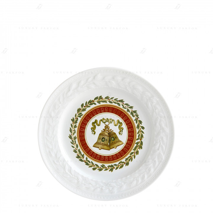 Тарелка закусочная 21см, 4шт. коллекции Louvre Christmas бренда Bernardaud