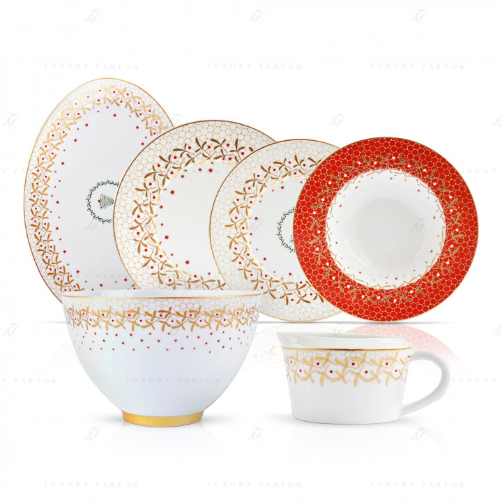 Столовый сервиз на 6 персон коллекции Noёl бренда Bernardaud