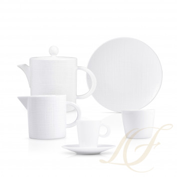 Кофейный сервиз на 6 персон коллекции Organza бренда Bernardaud
