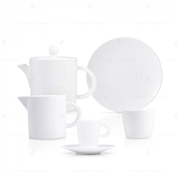 Кофейный сервиз на 6 персон коллекции Organza бренда Bernardaud
