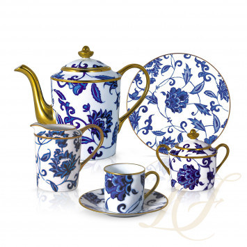 Кофейный сервиз на 6 персон коллекции Prince bleu бренда Bernardaud