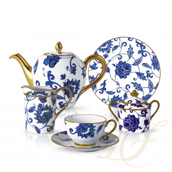 Чайный сервиз на 6 персон коллекции Prince bleu бренда Bernardaud