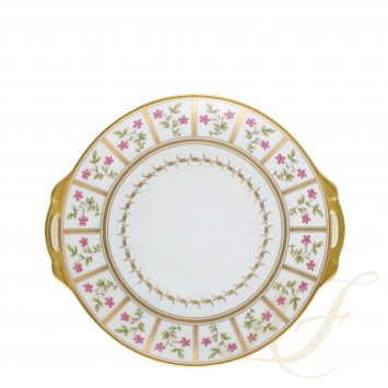 Блюдо для пирога с ручками 27см коллекции Roseraie бренда Bernardaud