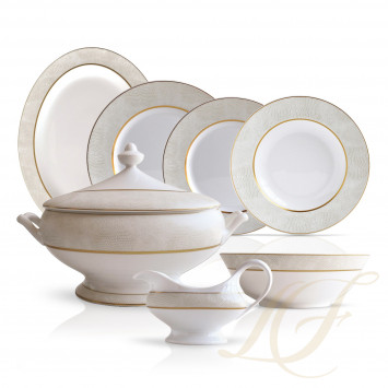 Столовый сервиз на 6 персон коллекции Sauvage Or бренда Bernardaud