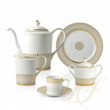 Кофейный сервиз на 6 персон коллекции Soleil Levant бренда Bernardaud