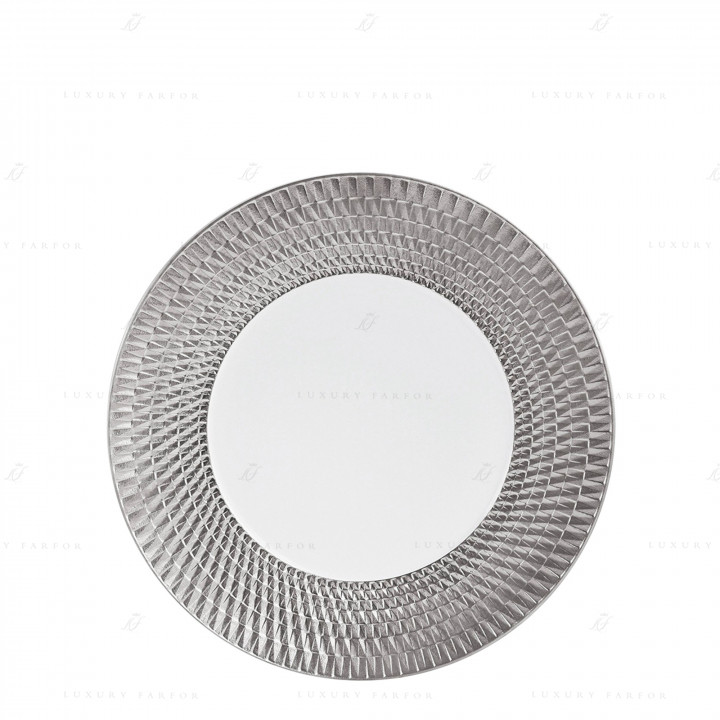 Тарелка главная 27см коллекции Twist Platine бренда Bernardaud