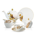 Чайный сервиз на 6 персон коллекции Vegetal Or бренда Bernardaud