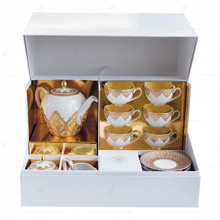 Чайный сервиз на 6 персон 15 предметов коллекции Venise бренда Bernardaud