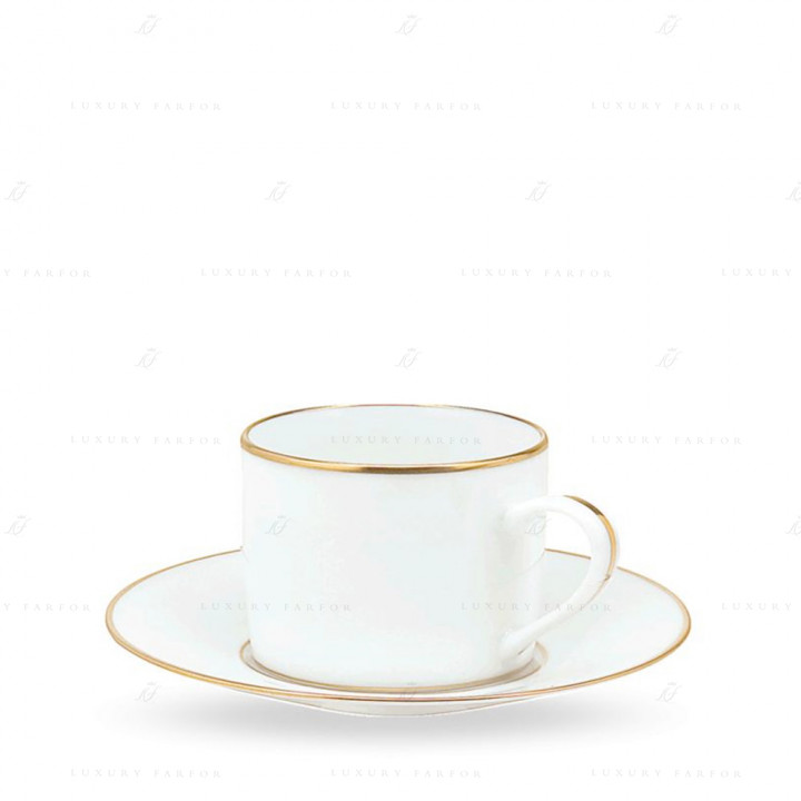 Чашка чайная / кофейная с блюдцем 0,2л коллекции Albi Or бренда Christofle