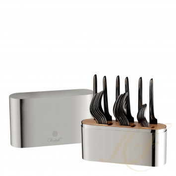 Набор столовых приборов на 6 персон, 24 предметов  коллекции Concorde Variations + L'Ame - черный 