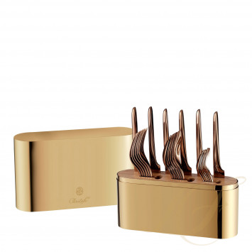 Набор столовых приборов на 6 персон, 24 предметов  коллекции Concorde Variations - золотой + L'Ame - медный 