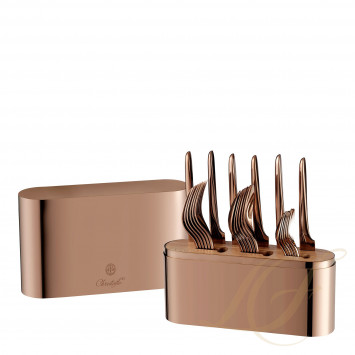Набор столовых приборов на 6 персон, 24 предметов  коллекции Concorde Variations - медный + L'Ame - медный 