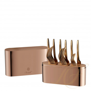 Набор столовых приборов на 6 персон, 24 предметов  коллекции Concorde Variations - медный + L'Ame - золотой 