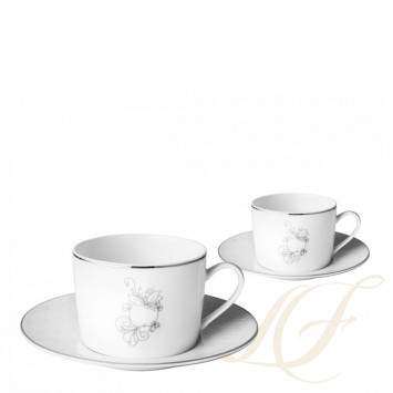 Чашка чайная / кофейная с блюдцем в подарочной упаковке, 2 шт. 0,2л коллекции Jardin d'Eden бренда Christofle