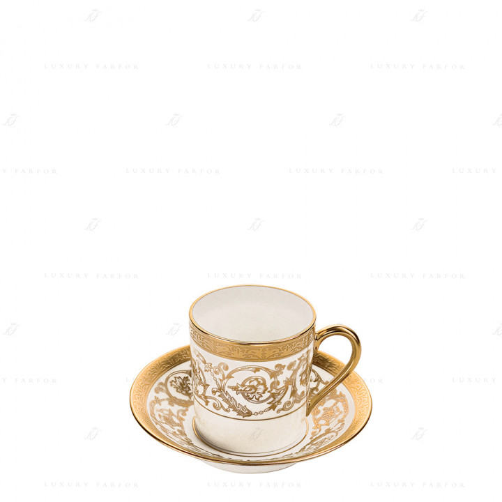 Чашка эспрессо с блюдцем 0,1л коллекции Orangerie Or бренда Christofle